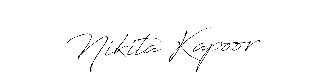 Nikita Kapoor stylish signature style. Best Handwritten Sign (Antro_Vectra) for my name. Handwritten Signature Collection Ideas for my name Nikita Kapoor. Nikita Kapoor signature style 6 images and pictures png