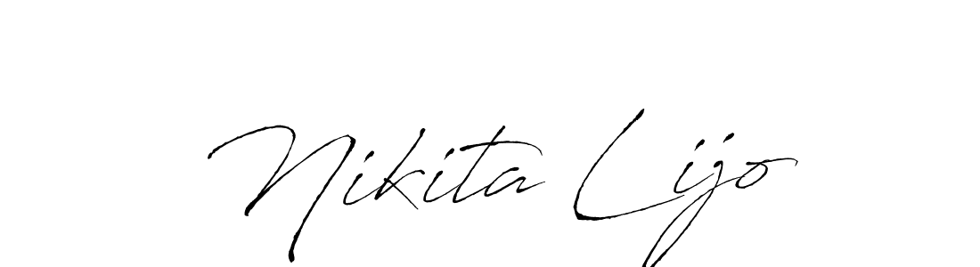 Antro_Vectra is a professional signature style that is perfect for those who want to add a touch of class to their signature. It is also a great choice for those who want to make their signature more unique. Get Nikita Lijo name to fancy signature for free. Nikita Lijo signature style 6 images and pictures png