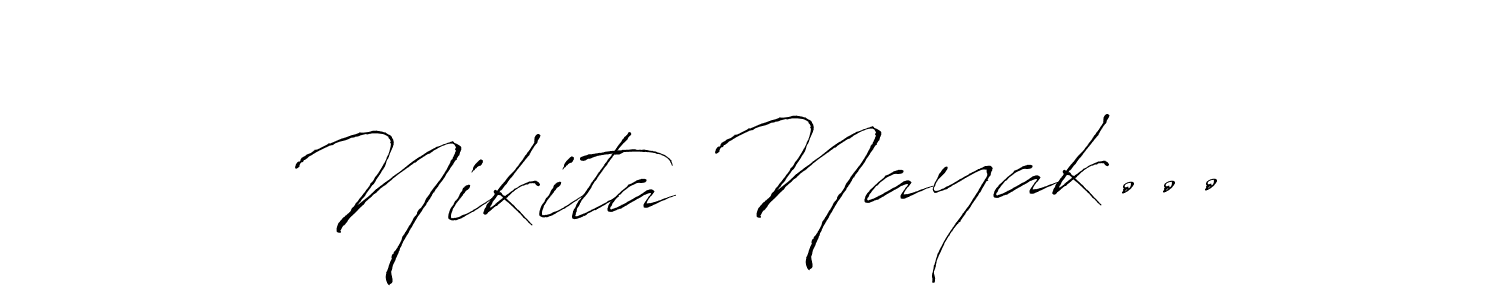 How to make Nikita Nayak... name signature. Use Antro_Vectra style for creating short signs online. This is the latest handwritten sign. Nikita Nayak... signature style 6 images and pictures png