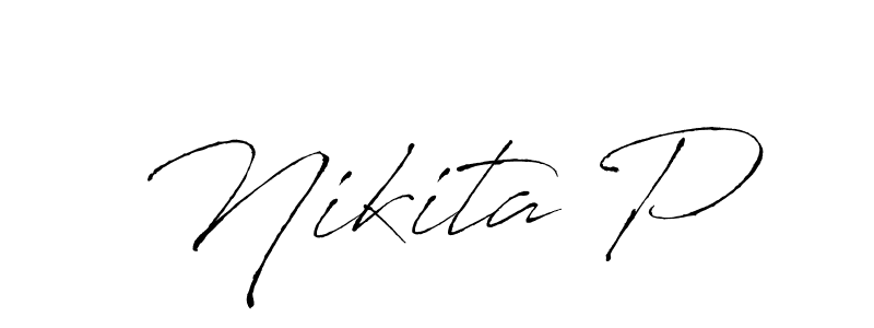 Also we have Nikita P name is the best signature style. Create professional handwritten signature collection using Antro_Vectra autograph style. Nikita P signature style 6 images and pictures png