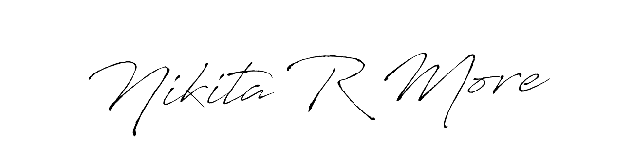 Also we have Nikita R More name is the best signature style. Create professional handwritten signature collection using Antro_Vectra autograph style. Nikita R More signature style 6 images and pictures png