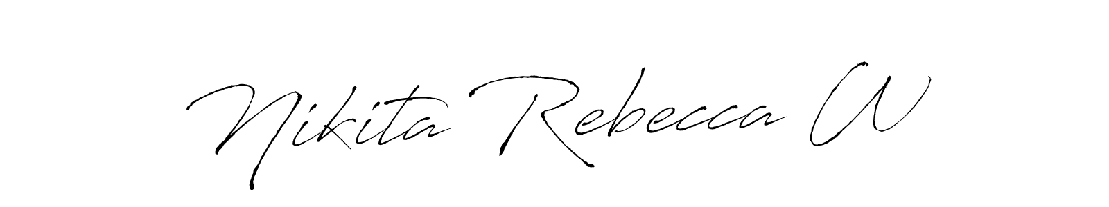 Similarly Antro_Vectra is the best handwritten signature design. Signature creator online .You can use it as an online autograph creator for name Nikita Rebecca W. Nikita Rebecca W signature style 6 images and pictures png