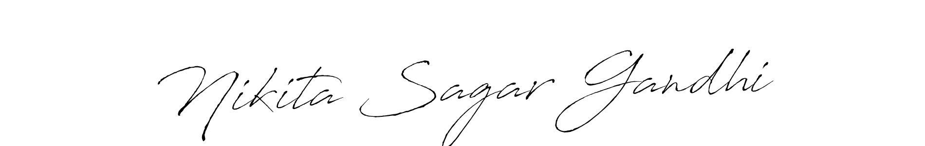 This is the best signature style for the Nikita Sagar Gandhi name. Also you like these signature font (Antro_Vectra). Mix name signature. Nikita Sagar Gandhi signature style 6 images and pictures png