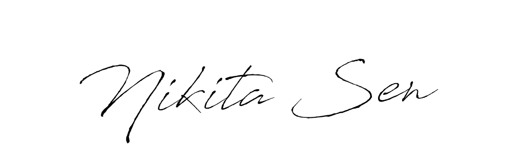 Nikita Sen stylish signature style. Best Handwritten Sign (Antro_Vectra) for my name. Handwritten Signature Collection Ideas for my name Nikita Sen. Nikita Sen signature style 6 images and pictures png