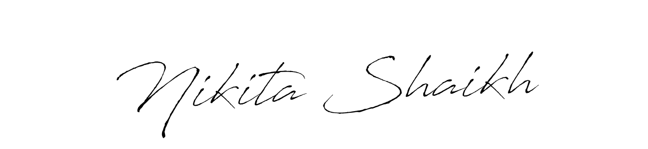 Also You can easily find your signature by using the search form. We will create Nikita Shaikh name handwritten signature images for you free of cost using Antro_Vectra sign style. Nikita Shaikh signature style 6 images and pictures png