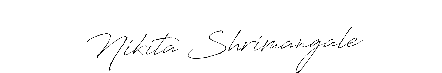 This is the best signature style for the Nikita Shrimangale name. Also you like these signature font (Antro_Vectra). Mix name signature. Nikita Shrimangale signature style 6 images and pictures png