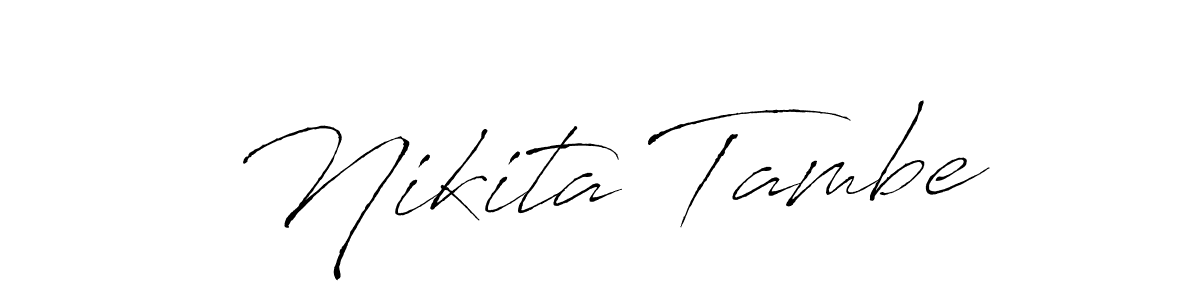 How to make Nikita Tambe signature? Antro_Vectra is a professional autograph style. Create handwritten signature for Nikita Tambe name. Nikita Tambe signature style 6 images and pictures png