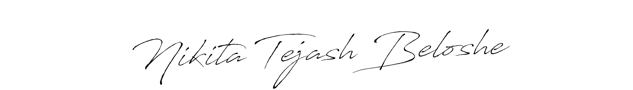 Similarly Antro_Vectra is the best handwritten signature design. Signature creator online .You can use it as an online autograph creator for name Nikita Tejash Beloshe. Nikita Tejash Beloshe signature style 6 images and pictures png