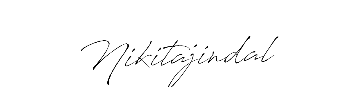 How to make Nikitajindal signature? Antro_Vectra is a professional autograph style. Create handwritten signature for Nikitajindal name. Nikitajindal signature style 6 images and pictures png