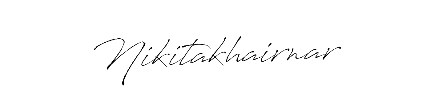 Also we have Nikitakhairnar name is the best signature style. Create professional handwritten signature collection using Antro_Vectra autograph style. Nikitakhairnar signature style 6 images and pictures png