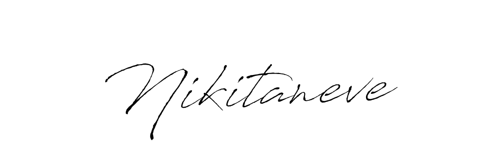 Design your own signature with our free online signature maker. With this signature software, you can create a handwritten (Antro_Vectra) signature for name Nikitaneve. Nikitaneve signature style 6 images and pictures png