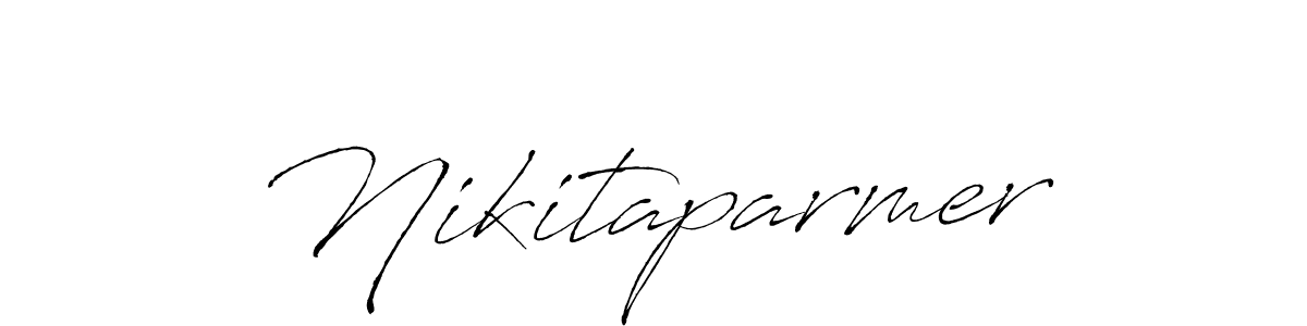 Also we have Nikitaparmer name is the best signature style. Create professional handwritten signature collection using Antro_Vectra autograph style. Nikitaparmer signature style 6 images and pictures png