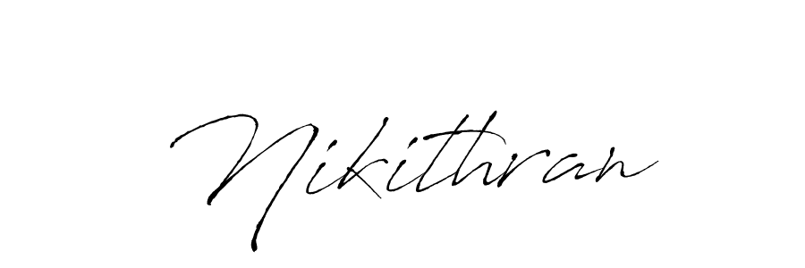 Design your own signature with our free online signature maker. With this signature software, you can create a handwritten (Antro_Vectra) signature for name Nikithran. Nikithran signature style 6 images and pictures png