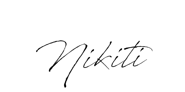 Make a beautiful signature design for name Nikiti. With this signature (Antro_Vectra) style, you can create a handwritten signature for free. Nikiti signature style 6 images and pictures png