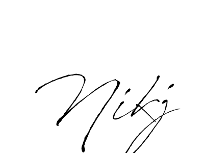 Nikj stylish signature style. Best Handwritten Sign (Antro_Vectra) for my name. Handwritten Signature Collection Ideas for my name Nikj. Nikj signature style 6 images and pictures png