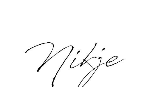 How to make Nikje signature? Antro_Vectra is a professional autograph style. Create handwritten signature for Nikje name. Nikje signature style 6 images and pictures png