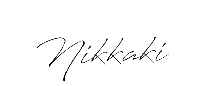 Use a signature maker to create a handwritten signature online. With this signature software, you can design (Antro_Vectra) your own signature for name Nikkaki. Nikkaki signature style 6 images and pictures png