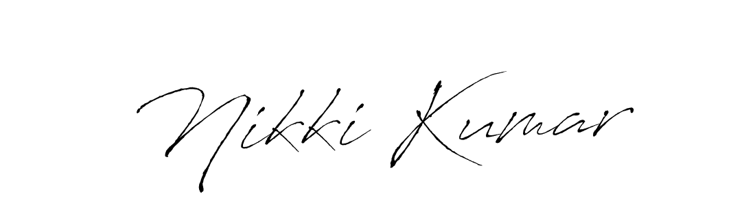Design your own signature with our free online signature maker. With this signature software, you can create a handwritten (Antro_Vectra) signature for name Nikki Kumar. Nikki Kumar signature style 6 images and pictures png