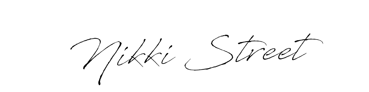 Nikki Street stylish signature style. Best Handwritten Sign (Antro_Vectra) for my name. Handwritten Signature Collection Ideas for my name Nikki Street. Nikki Street signature style 6 images and pictures png