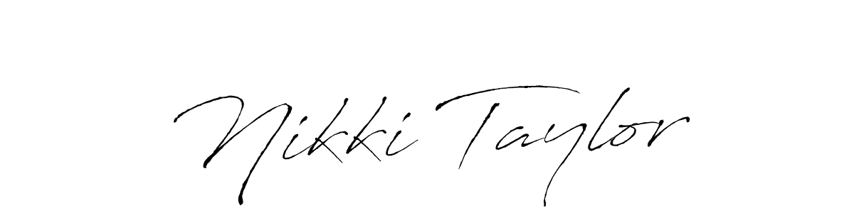 Design your own signature with our free online signature maker. With this signature software, you can create a handwritten (Antro_Vectra) signature for name Nikki Taylor. Nikki Taylor signature style 6 images and pictures png