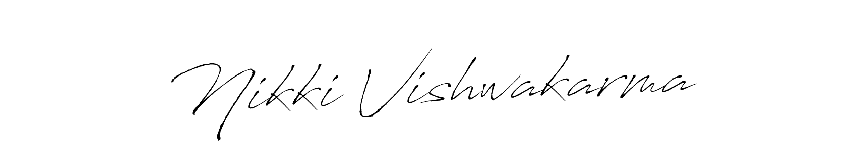 Nikki Vishwakarma stylish signature style. Best Handwritten Sign (Antro_Vectra) for my name. Handwritten Signature Collection Ideas for my name Nikki Vishwakarma. Nikki Vishwakarma signature style 6 images and pictures png