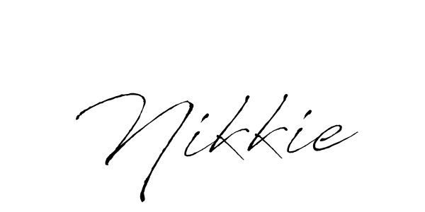 Use a signature maker to create a handwritten signature online. With this signature software, you can design (Antro_Vectra) your own signature for name Nikkie. Nikkie signature style 6 images and pictures png