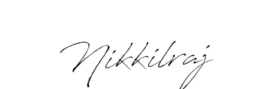 How to make Nikkilraj name signature. Use Antro_Vectra style for creating short signs online. This is the latest handwritten sign. Nikkilraj signature style 6 images and pictures png