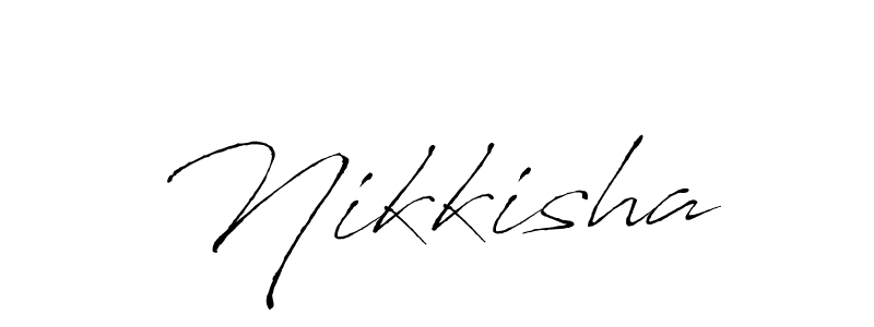 The best way (Antro_Vectra) to make a short signature is to pick only two or three words in your name. The name Nikkisha include a total of six letters. For converting this name. Nikkisha signature style 6 images and pictures png