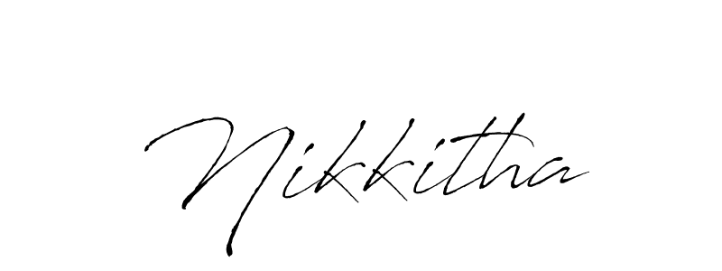 Also we have Nikkitha name is the best signature style. Create professional handwritten signature collection using Antro_Vectra autograph style. Nikkitha signature style 6 images and pictures png