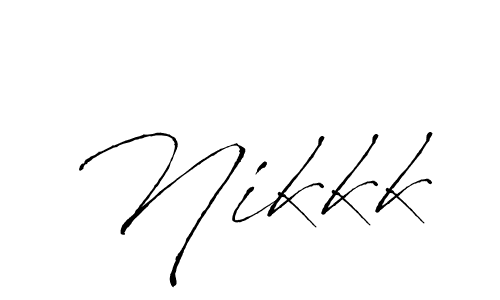 Use a signature maker to create a handwritten signature online. With this signature software, you can design (Antro_Vectra) your own signature for name Nikkk. Nikkk signature style 6 images and pictures png