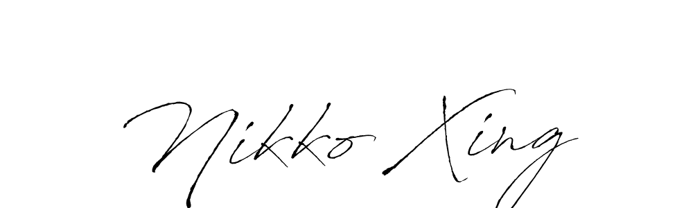 Nikko Xing stylish signature style. Best Handwritten Sign (Antro_Vectra) for my name. Handwritten Signature Collection Ideas for my name Nikko Xing. Nikko Xing signature style 6 images and pictures png