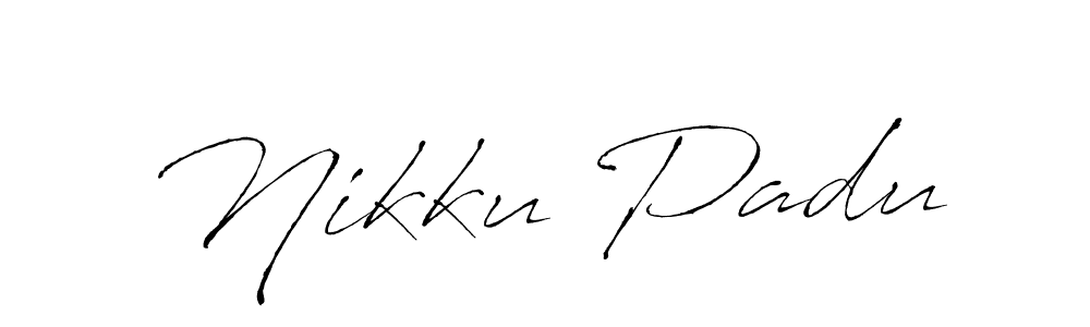 How to make Nikku Padu name signature. Use Antro_Vectra style for creating short signs online. This is the latest handwritten sign. Nikku Padu signature style 6 images and pictures png