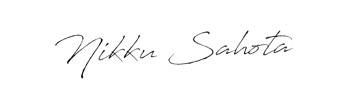 Nikku Sahota stylish signature style. Best Handwritten Sign (Antro_Vectra) for my name. Handwritten Signature Collection Ideas for my name Nikku Sahota. Nikku Sahota signature style 6 images and pictures png