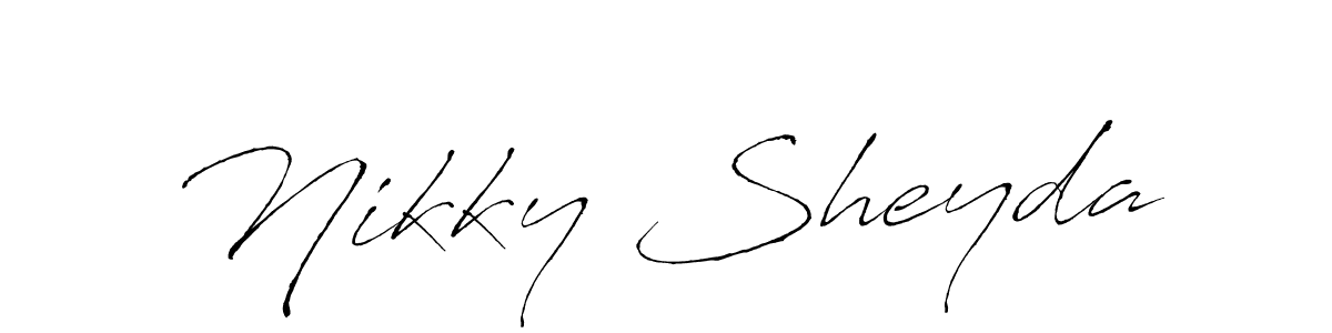 Design your own signature with our free online signature maker. With this signature software, you can create a handwritten (Antro_Vectra) signature for name Nikky Sheyda. Nikky Sheyda signature style 6 images and pictures png