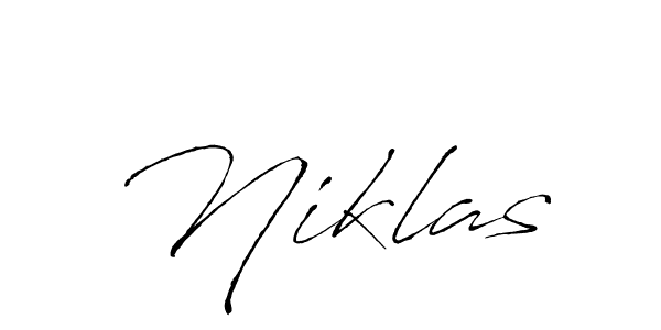 Create a beautiful signature design for name Niklas. With this signature (Antro_Vectra) fonts, you can make a handwritten signature for free. Niklas signature style 6 images and pictures png