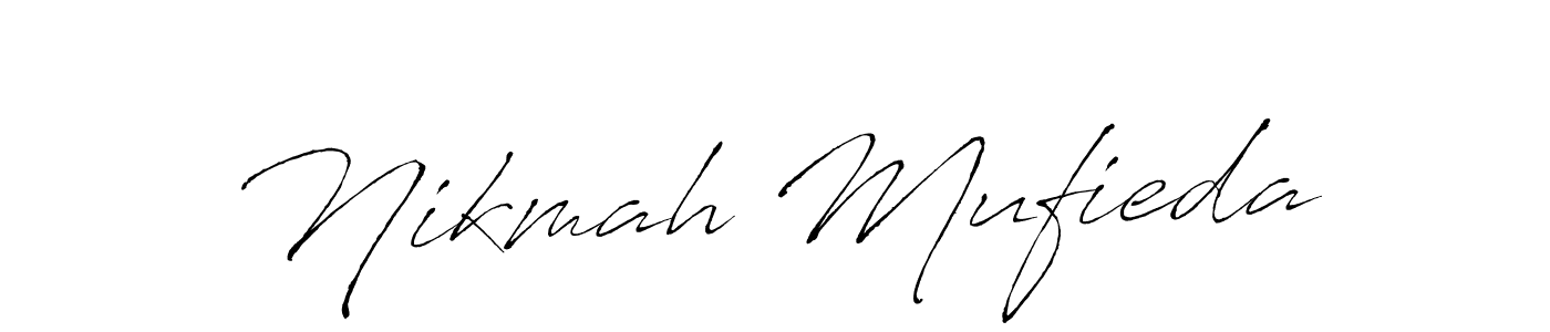 This is the best signature style for the Nikmah Mufieda name. Also you like these signature font (Antro_Vectra). Mix name signature. Nikmah Mufieda signature style 6 images and pictures png