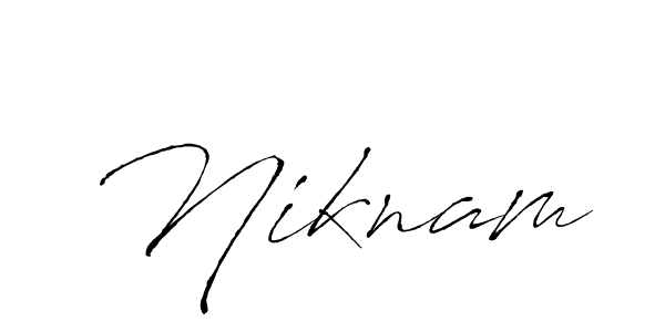 Also we have Niknam name is the best signature style. Create professional handwritten signature collection using Antro_Vectra autograph style. Niknam signature style 6 images and pictures png
