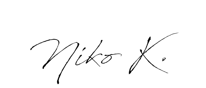 This is the best signature style for the Niko K. name. Also you like these signature font (Antro_Vectra). Mix name signature. Niko K. signature style 6 images and pictures png