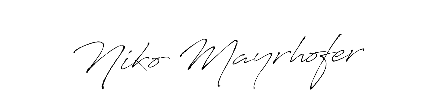 Create a beautiful signature design for name Niko Mayrhofer. With this signature (Antro_Vectra) fonts, you can make a handwritten signature for free. Niko Mayrhofer signature style 6 images and pictures png