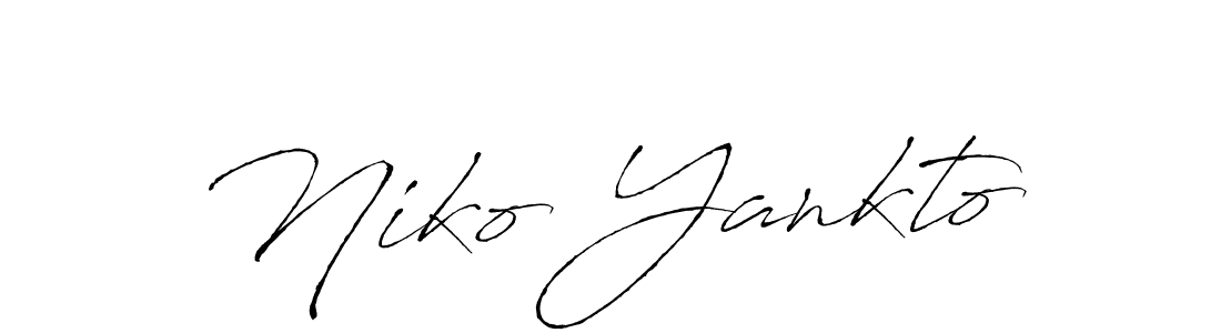 Make a beautiful signature design for name Niko Yankto. With this signature (Antro_Vectra) style, you can create a handwritten signature for free. Niko Yankto signature style 6 images and pictures png