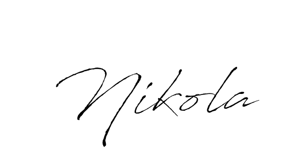 How to make Nikola signature? Antro_Vectra is a professional autograph style. Create handwritten signature for Nikola name. Nikola signature style 6 images and pictures png