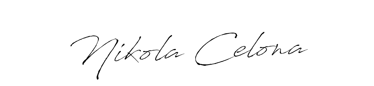 Make a beautiful signature design for name Nikola Celona. With this signature (Antro_Vectra) style, you can create a handwritten signature for free. Nikola Celona signature style 6 images and pictures png