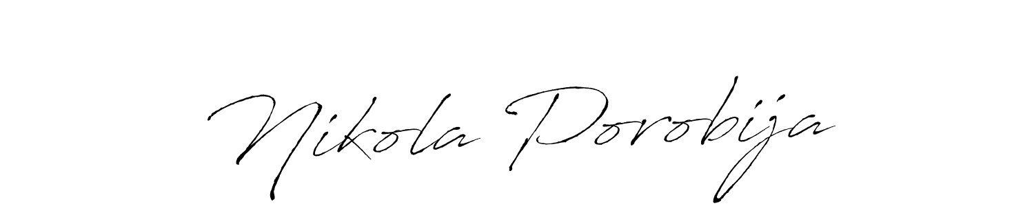 Use a signature maker to create a handwritten signature online. With this signature software, you can design (Antro_Vectra) your own signature for name Nikola Porobija. Nikola Porobija signature style 6 images and pictures png