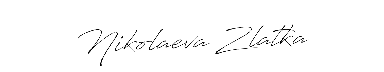 Make a beautiful signature design for name Nikolaeva Zlatka. With this signature (Antro_Vectra) style, you can create a handwritten signature for free. Nikolaeva Zlatka signature style 6 images and pictures png