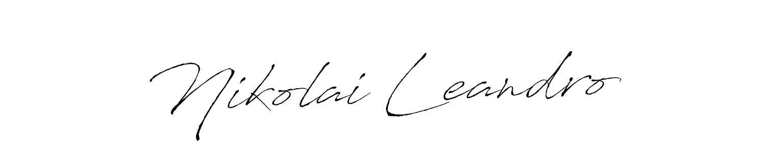 How to make Nikolai Leandro signature? Antro_Vectra is a professional autograph style. Create handwritten signature for Nikolai Leandro name. Nikolai Leandro signature style 6 images and pictures png