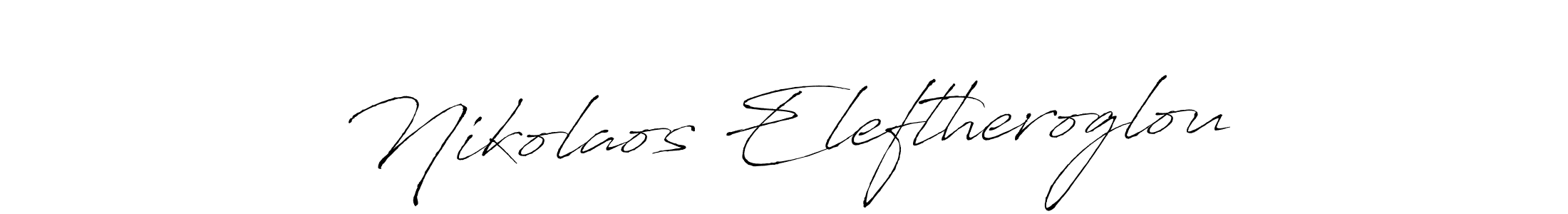 Antro_Vectra is a professional signature style that is perfect for those who want to add a touch of class to their signature. It is also a great choice for those who want to make their signature more unique. Get Nikolaos Eleftheroglou name to fancy signature for free. Nikolaos Eleftheroglou signature style 6 images and pictures png