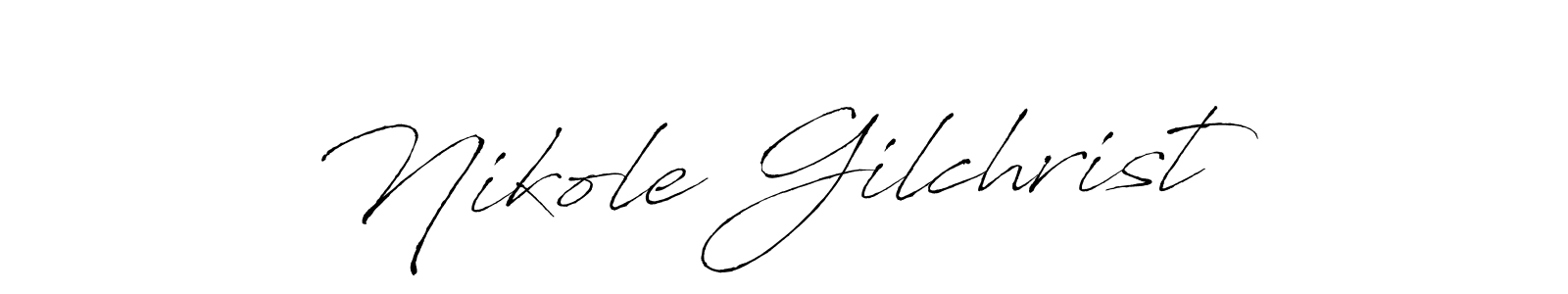 Use a signature maker to create a handwritten signature online. With this signature software, you can design (Antro_Vectra) your own signature for name Nikole Gilchrist. Nikole Gilchrist signature style 6 images and pictures png