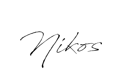 Design your own signature with our free online signature maker. With this signature software, you can create a handwritten (Antro_Vectra) signature for name Nikos. Nikos signature style 6 images and pictures png