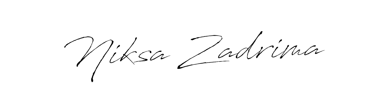 Design your own signature with our free online signature maker. With this signature software, you can create a handwritten (Antro_Vectra) signature for name Niksa Zadrima. Niksa Zadrima signature style 6 images and pictures png