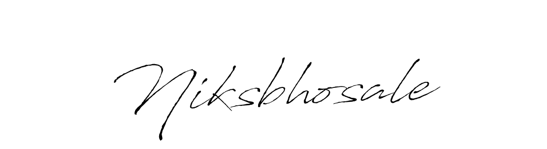 How to make Niksbhosale signature? Antro_Vectra is a professional autograph style. Create handwritten signature for Niksbhosale name. Niksbhosale signature style 6 images and pictures png